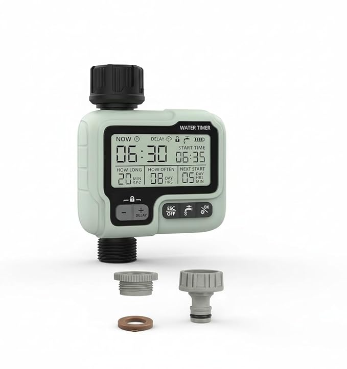 Quick Sense Garden Water Timer Sprinkler Controller IPX5 Waterproof