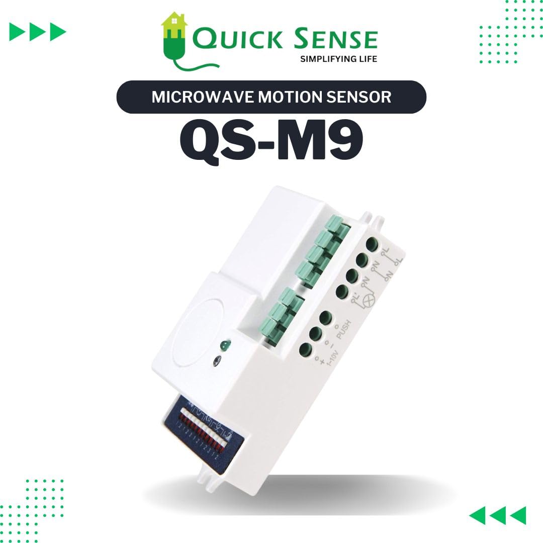 Quick Sense QS-M9 360° Microwave Motion Sensor 15m Ceiling Mount