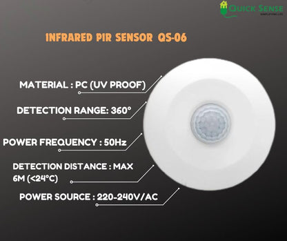Quick Sense 360° Mini PIR Motion Sensor 220-240V 2-Pack White