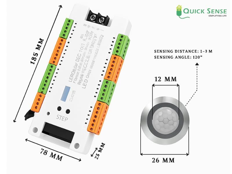 Quick Sense 12V LED Motion Sensor Controller for Staircase Lighting