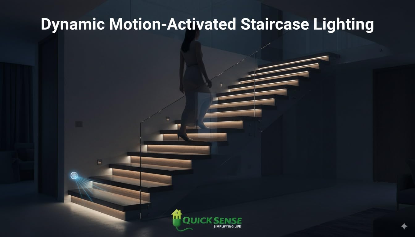 Quick Sense 32-Step Motion LED Staircase Lighting Kit with Sensors