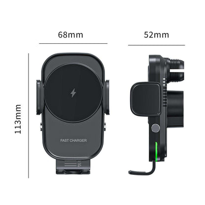 Quick Sense 15W Wireless Car Phone Holder with Auto-Clamping