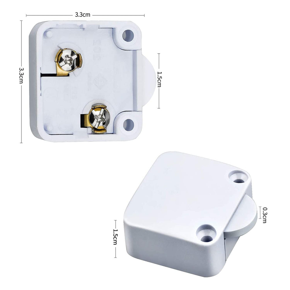 Quick Sense(QS-WR09):White Wood Mech Wardrobe Cabinet Door Switch ON/OFF Cabinet Door Light Control Switch