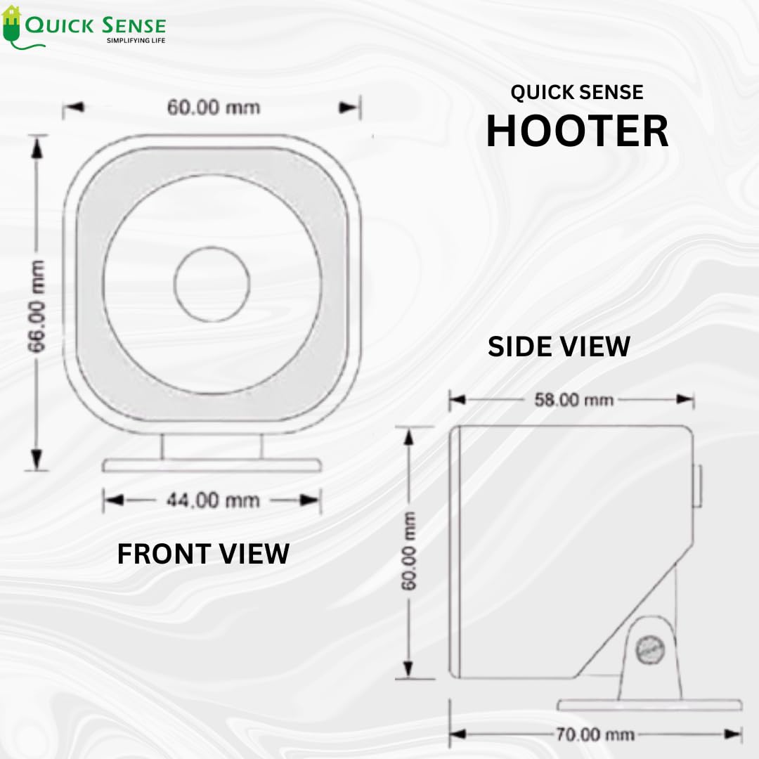 Quick Sense 220V 110dB Hooter Security Alarm Pack of 2