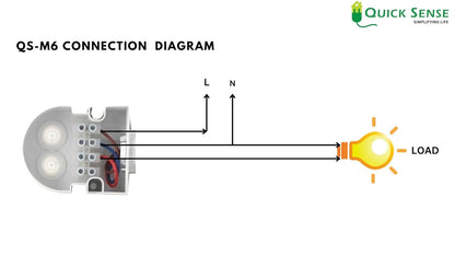 Quick Sense QS-11 180° PIR Motion Sensor Light Switch Wall-Mount