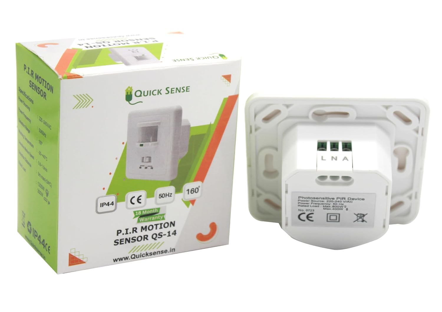 Quick Sense PIR Wall-Mounted Infrared Motion Sensor Switch 220V 9m