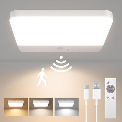 Quick Sense Rechargeable Motion Sensor Ceiling Light with Magnetic Mount