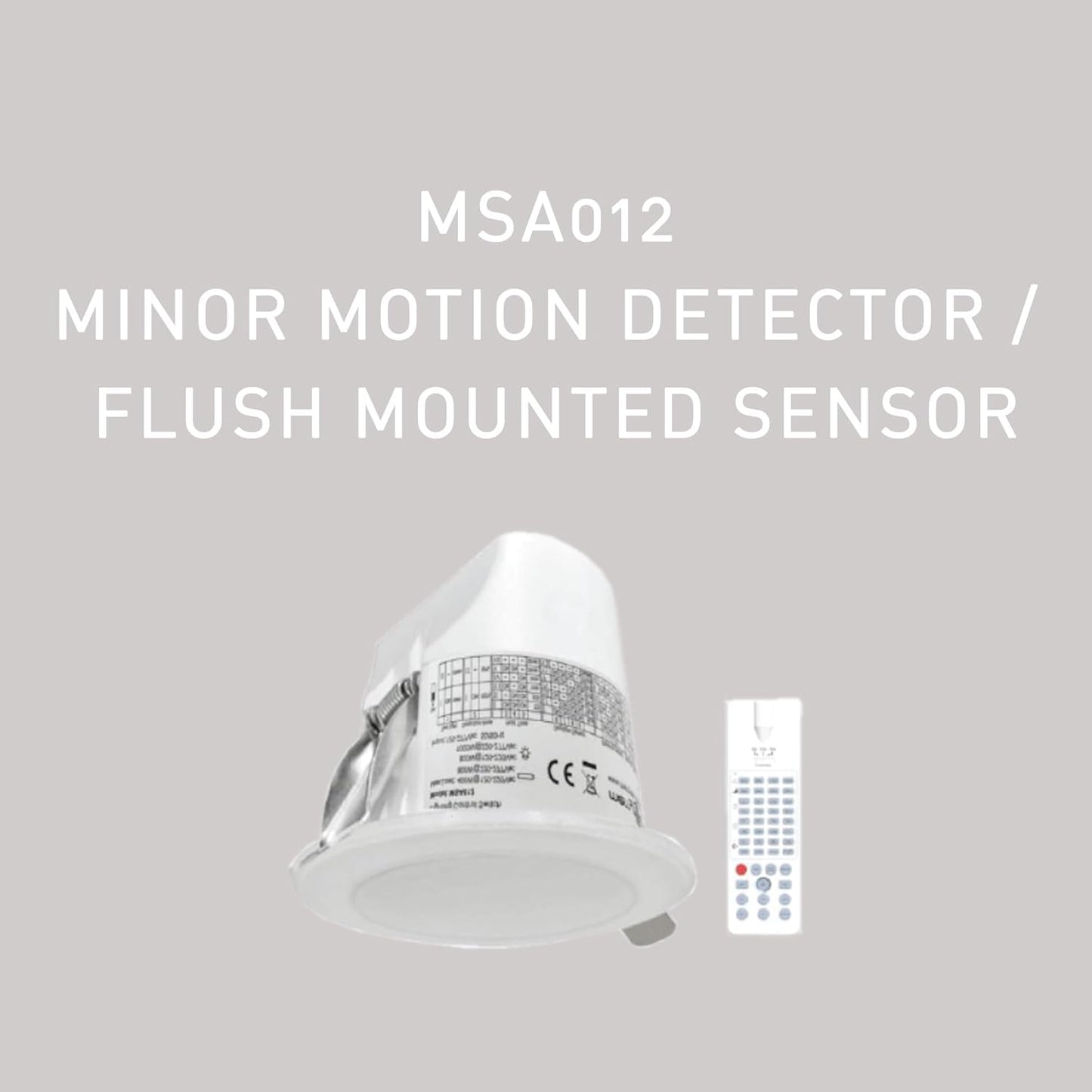 Quick Sense Flush-Mount Microwave Motion Detector Sensor Dimmable White