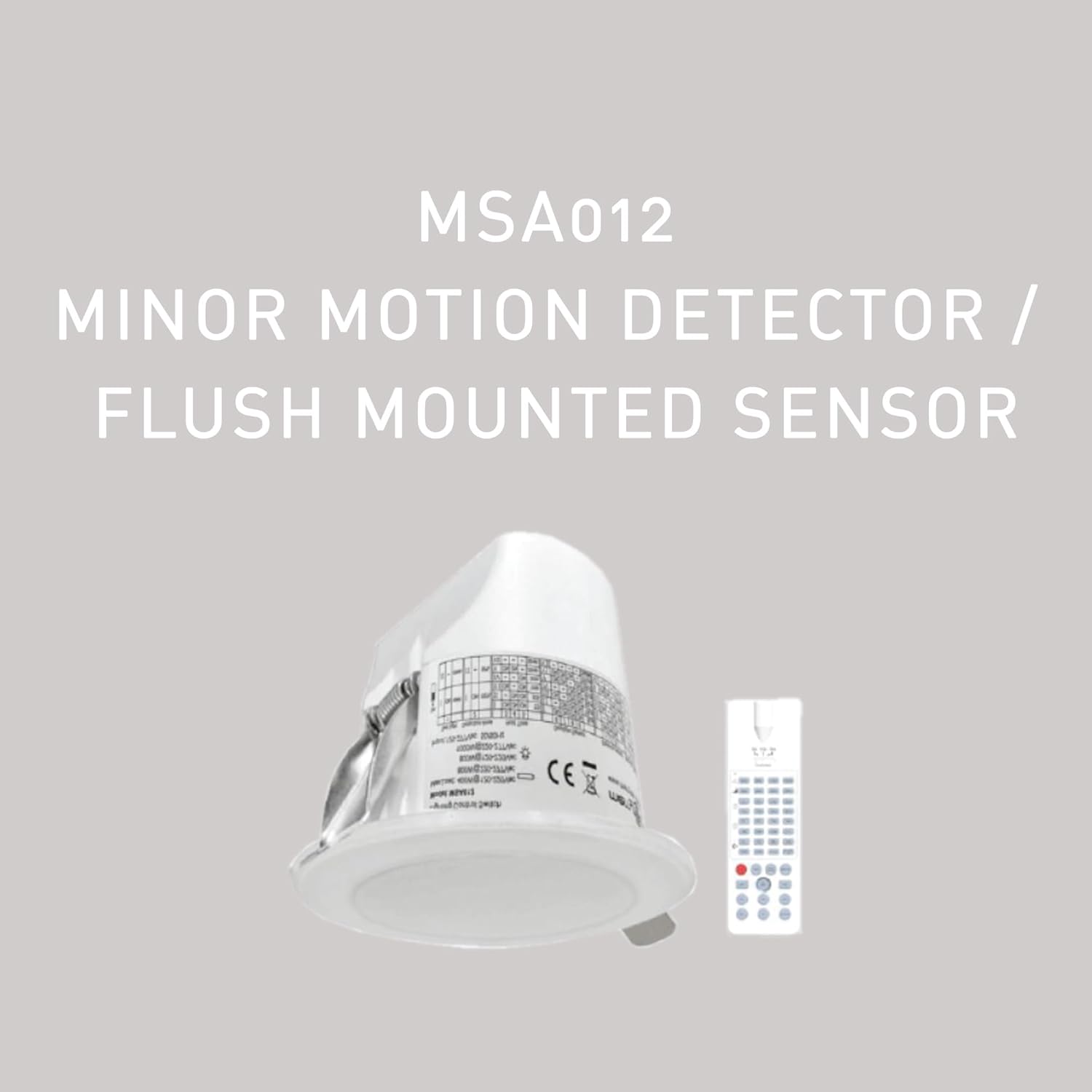 Quick Sense Flush-Mount Microwave Motion Detector Sensor Dimmable White