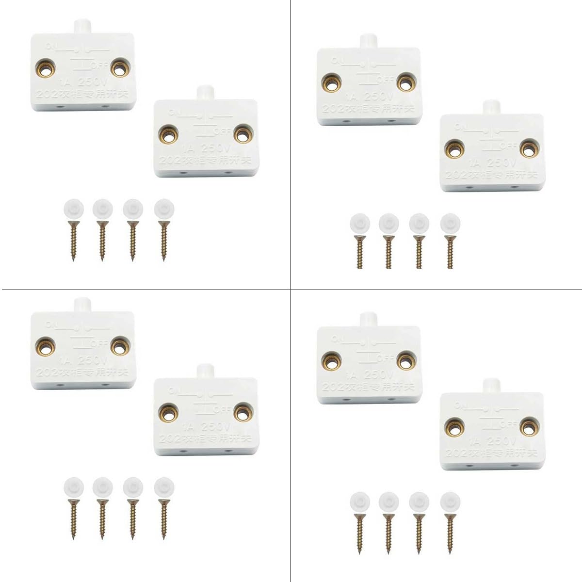 Quick Sense QS-WR13 8-Pack Cabinet Wardrobe Refrigerator Door Switches