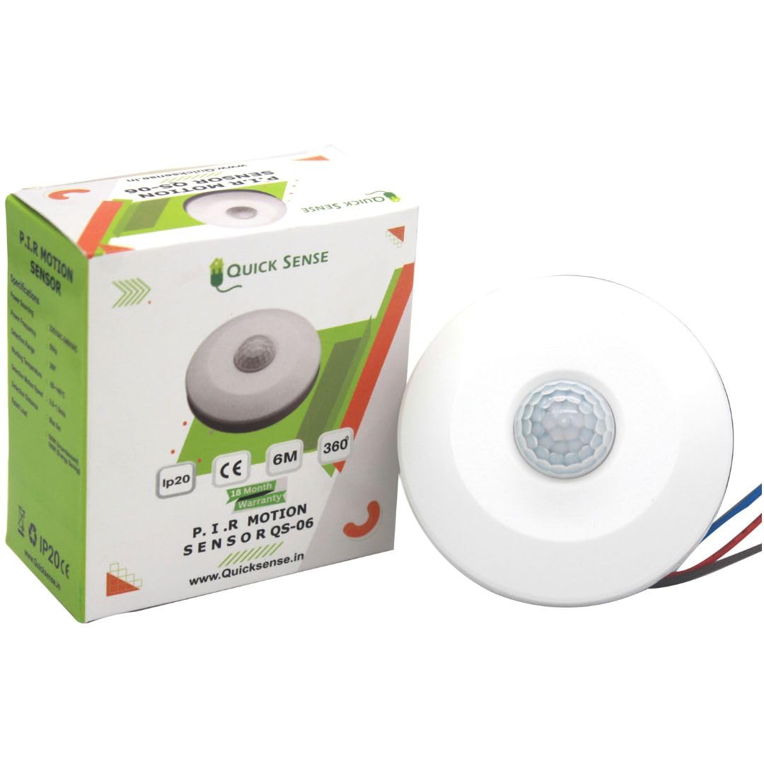 Quick Sense 360° Mini PIR Motion Sensor 220-240V 2-Pack White