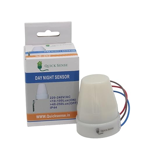 Quick Sense QS-302 220V Waterproof Photocell Day/Night LDR Sensor Switch
