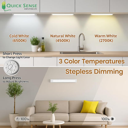 Quick Sense 160-LED Rechargeable Motion Sensor Closet Light Bar