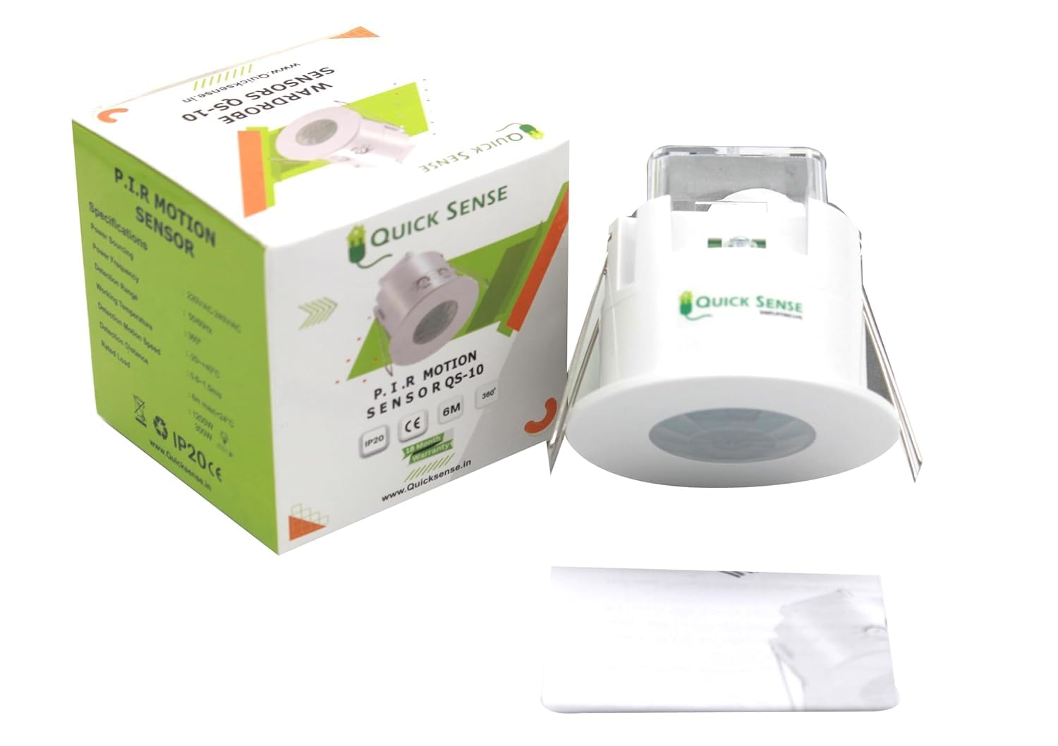 Quick Sense PIR Ceiling Motion Sensor with Adjustable Lux Timer