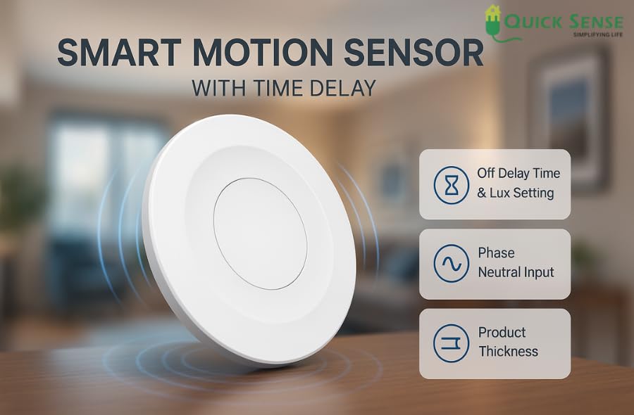 Quick Sense QS-BR01 Breath and Motion Presence Sensor 360° Mount