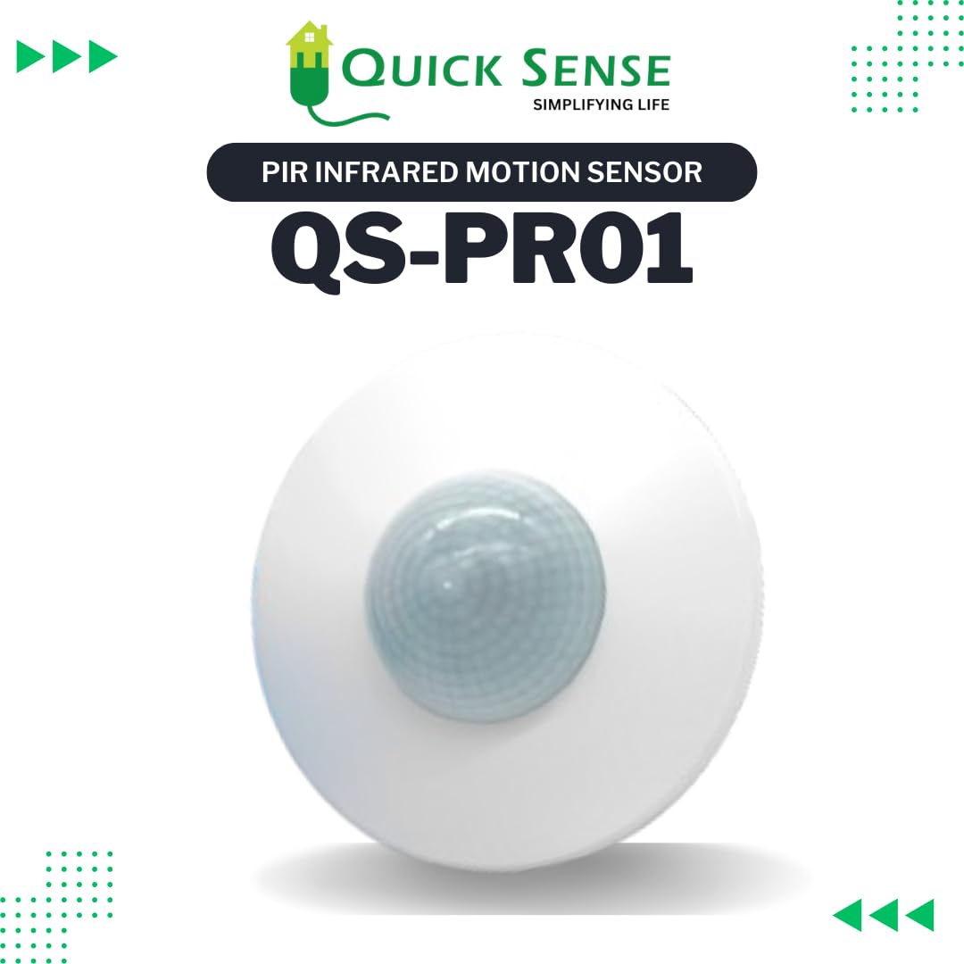 Quick Sense QS-PR01 360° PIR Ceiling Presence Sensor 12m Range