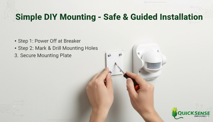 Wall Mount PIR Sensor Qs-09 B2B