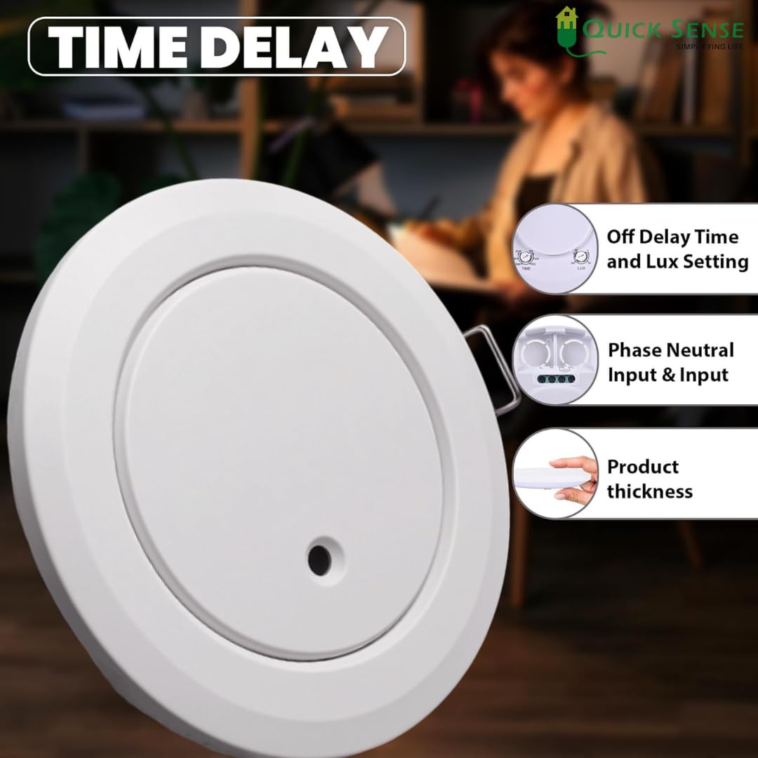 Quick Sense QS/M10/A Recessed Microwave Motion Sensor Switch 360° Detection