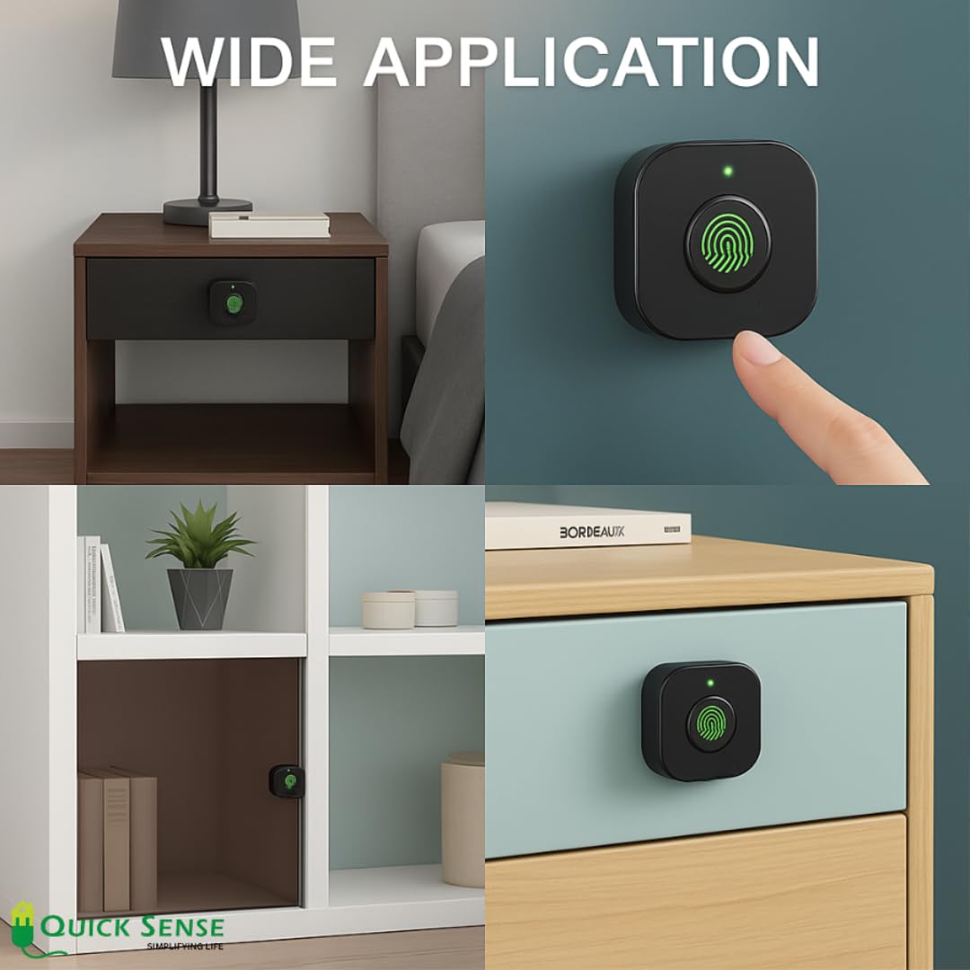 Quick Sense Bluetooth Fingerprint Cabinet Lock with App Apple Watch