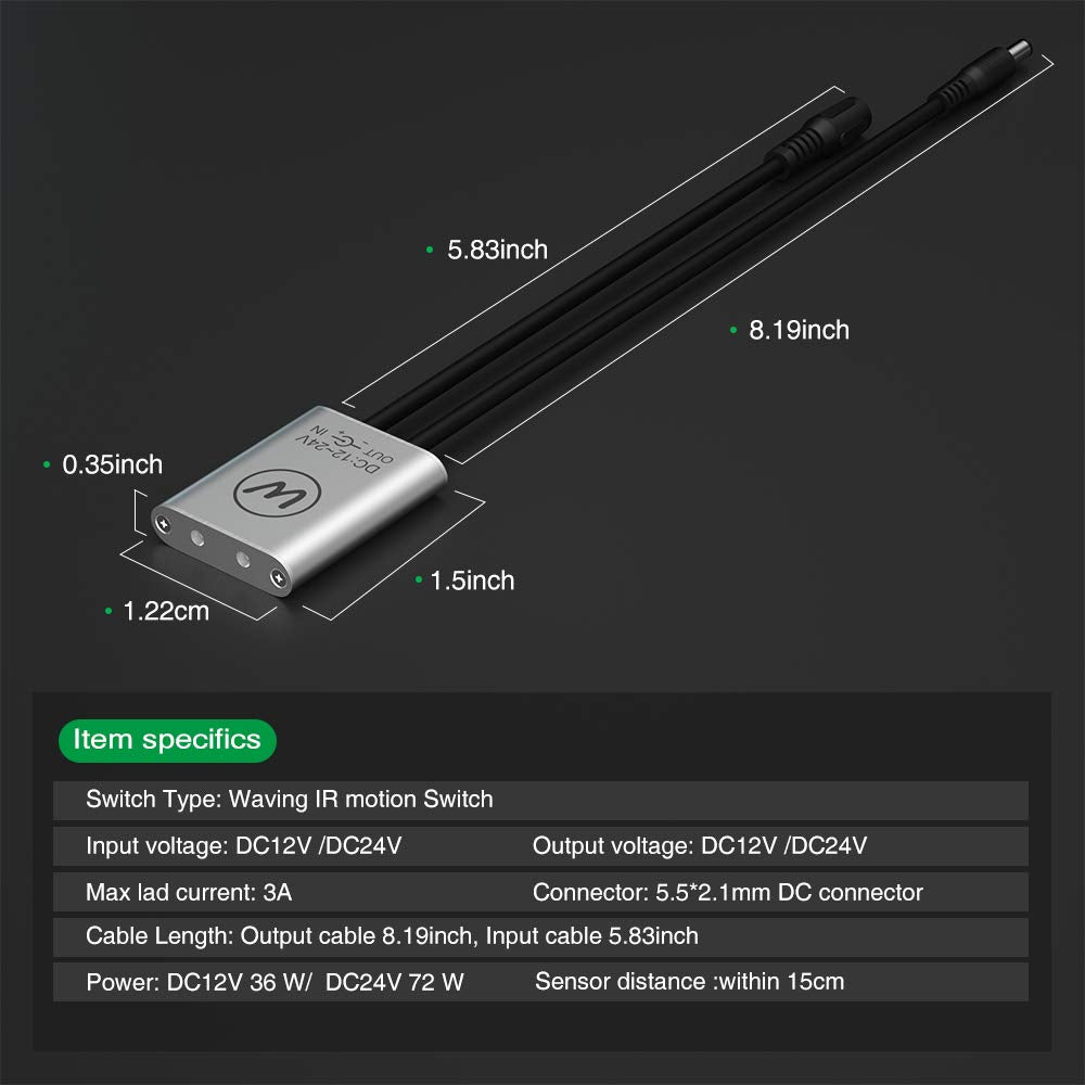 Quick Sense Wave Motion 12V/24V 3A IR Cabinet Sensor