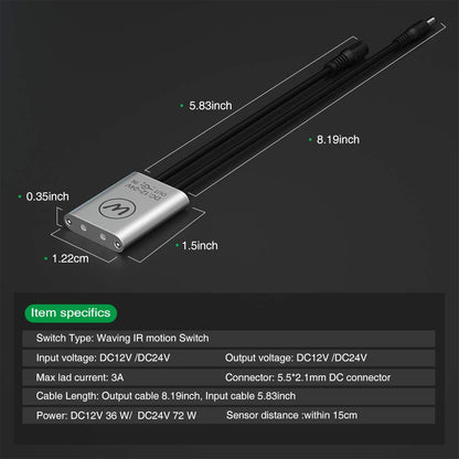 Quick Sense Wave Motion 12V/24V 3A IR Cabinet Sensor