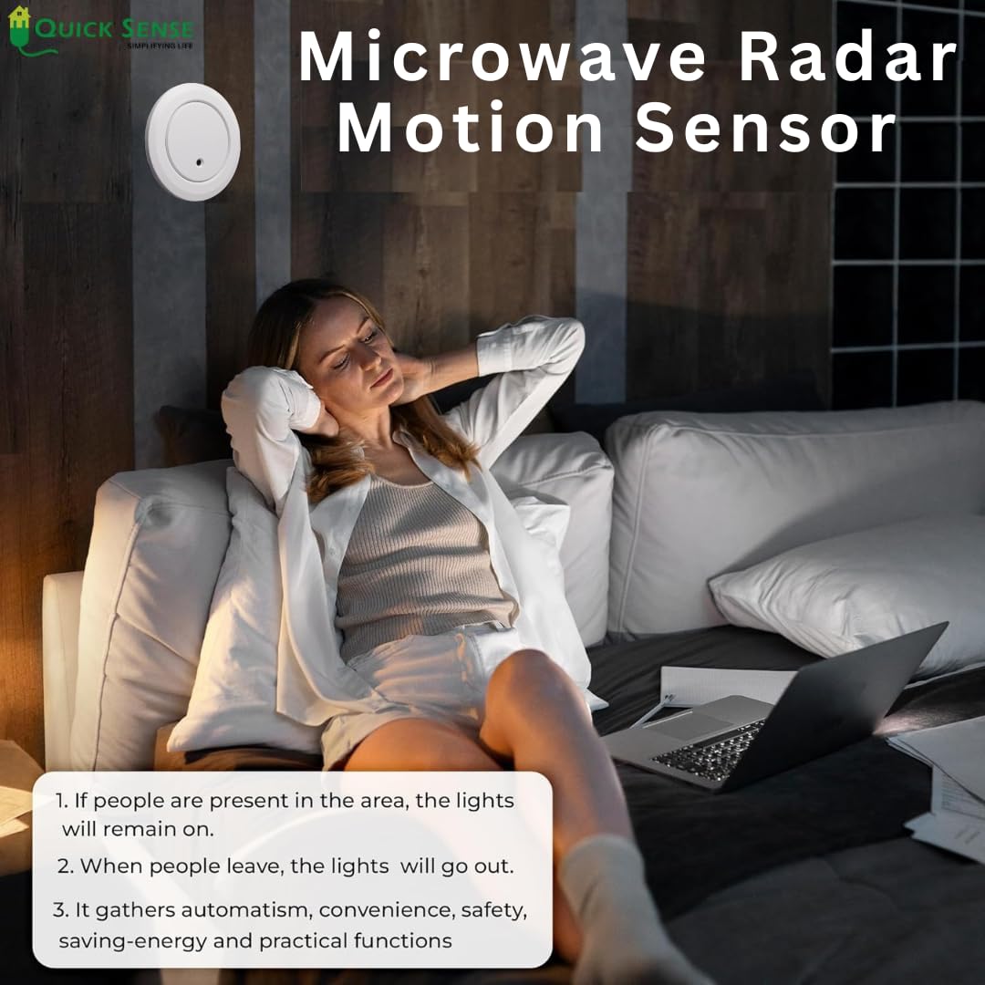 Quick Sense QS/M10/A Recessed Microwave Motion Sensor Switch 360° Detection