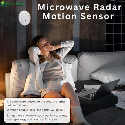 Quick Sense QS/M10/A Recessed Microwave Motion Sensor Switch 360° Detection