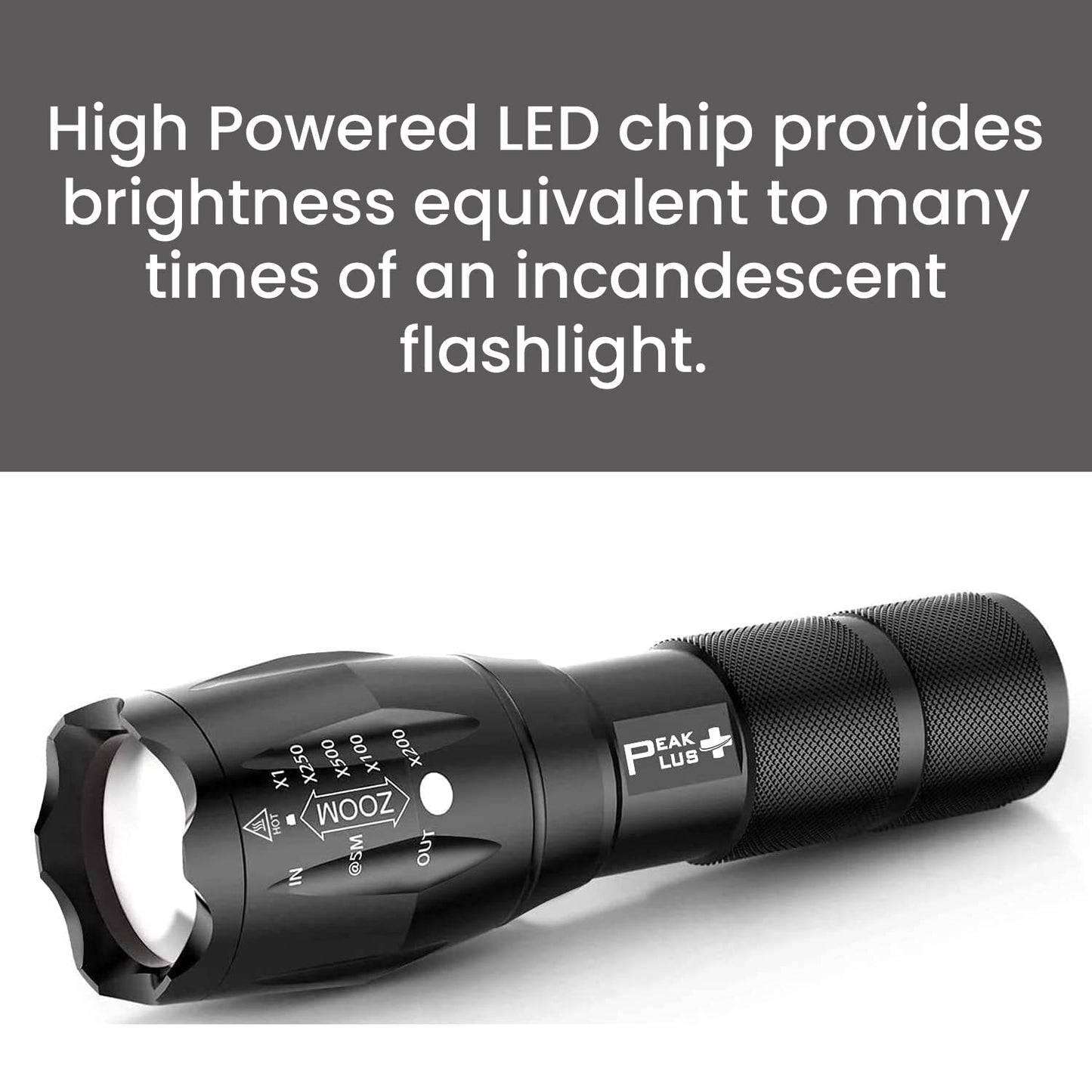 Quick Sense Rechargeable Tactical Flashlight LFX1000 18650 Long Beam