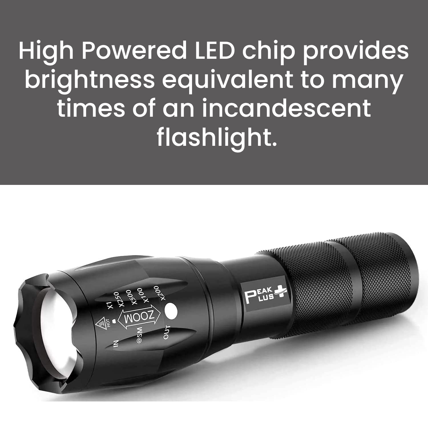 Quick Sense Rechargeable Tactical Flashlight LFX1000 18650 Long Beam