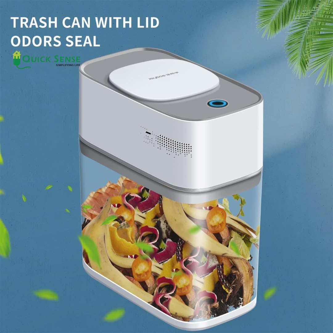 Quick Sense Motion Sensor Slim Bathroom Trash Can 14L Waterproof