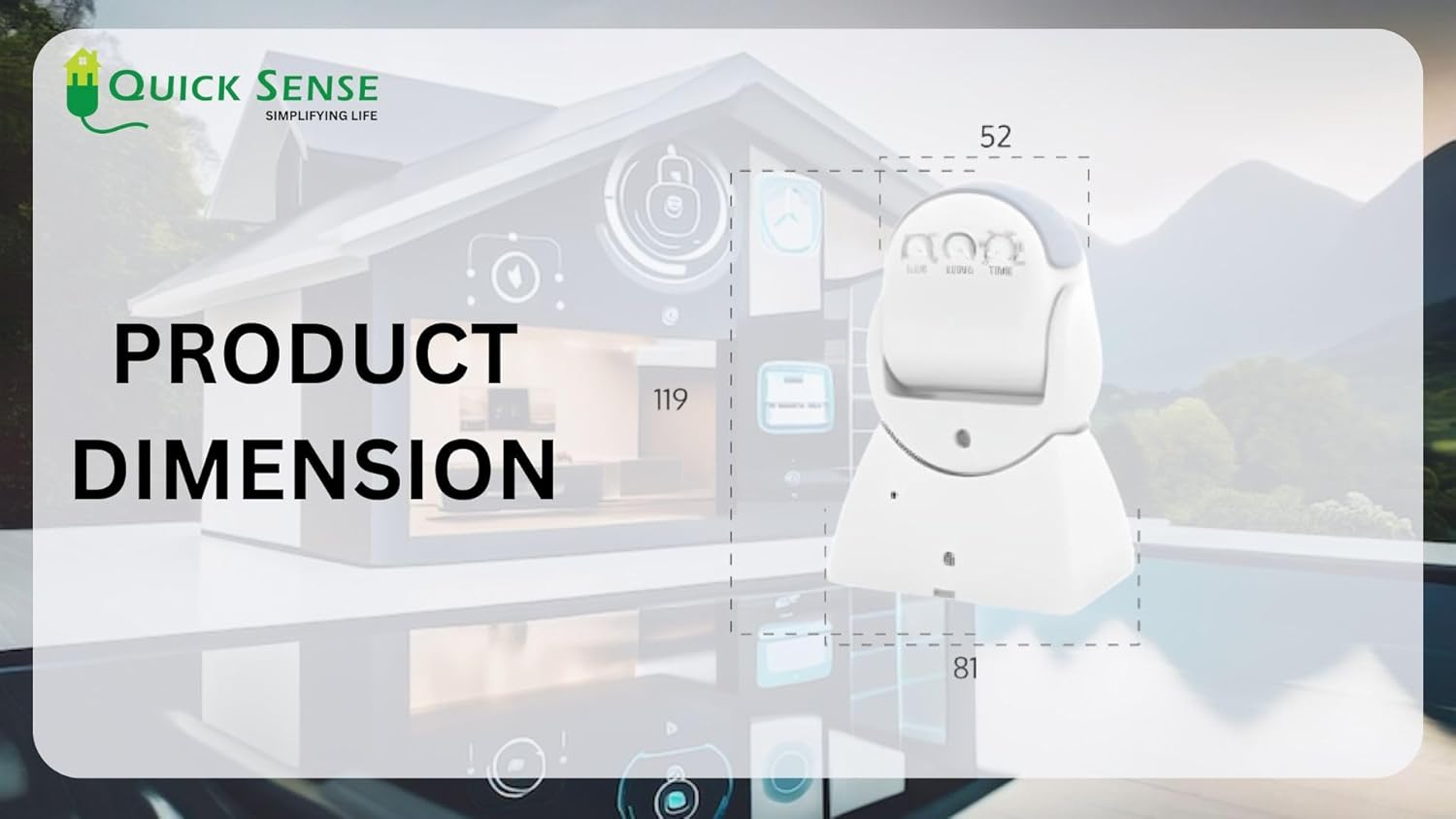 Quick Sense QS_M7 IP65 Wall-Mount Microwave Motion Sensor White