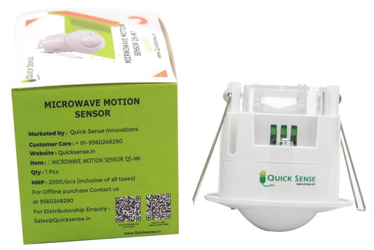 Quick Sense Recessed Ceiling Microwave Motion Sensor Pack of 2
