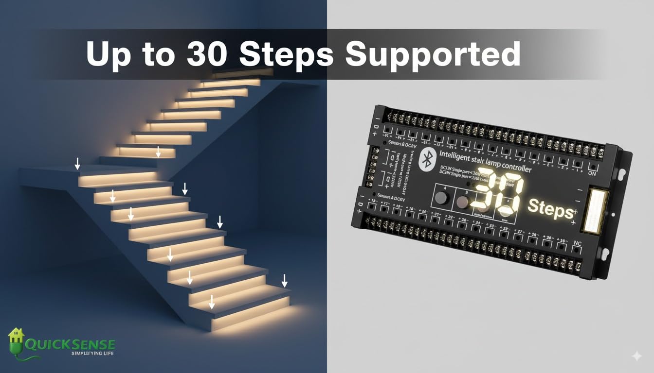 Quick Sense Bluetooth PIR Staircase LED Strip Motion Controller