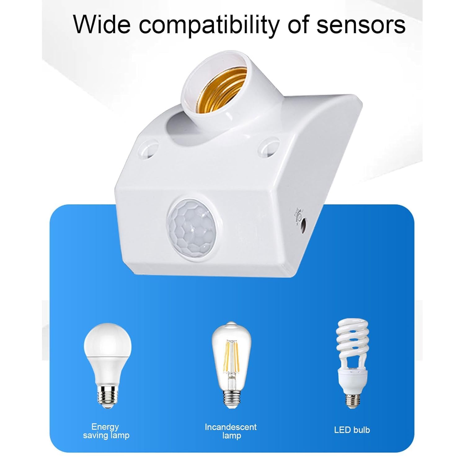 Quick Sense PIR Motion Sensor Lamp Holder E27/B22 Automatic
