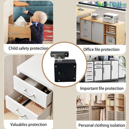 Quick Sense RFID Hidden Electronic Cabinet Lock for Wooden Drawers