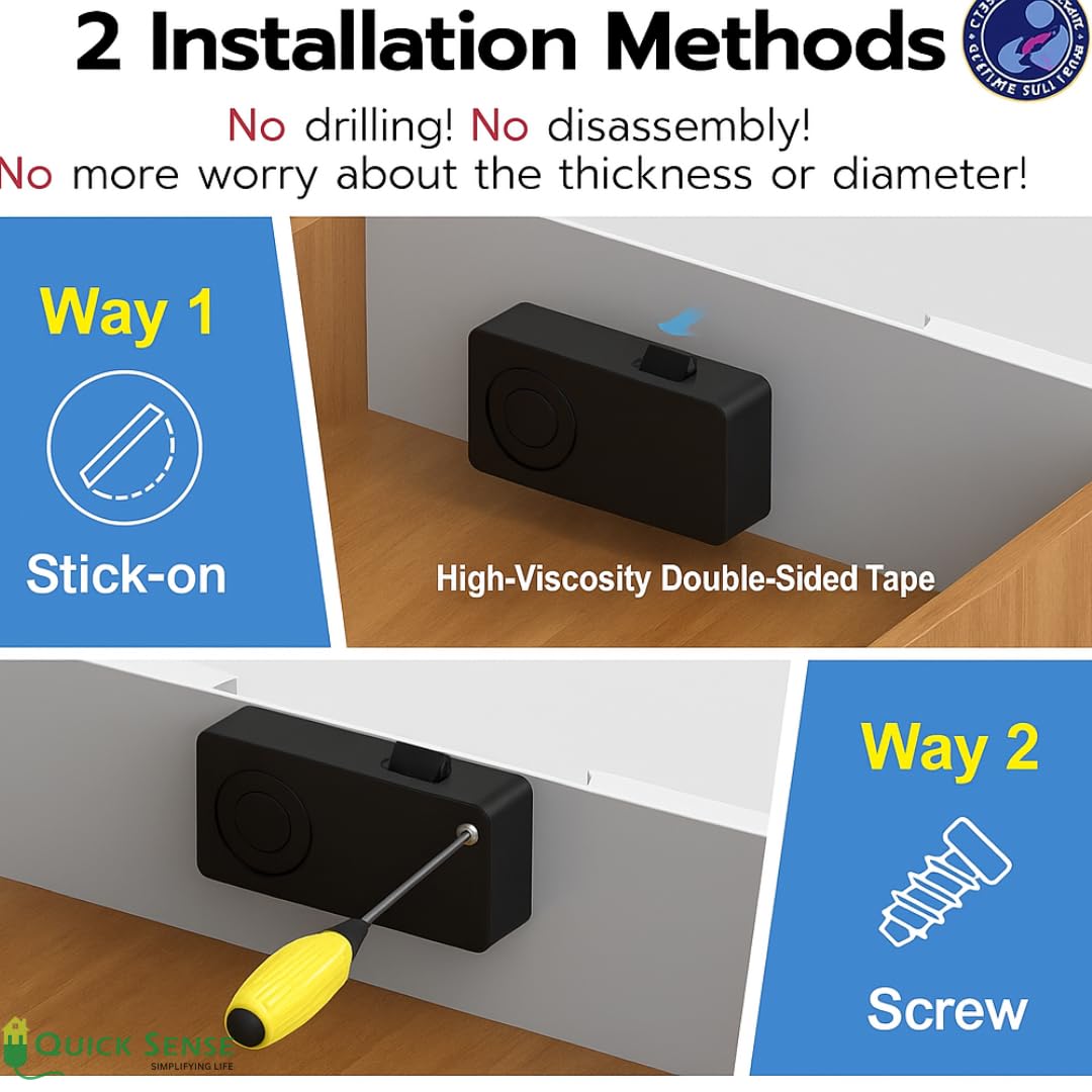 Quick Sense Hidden Smart Cabinet Lock RFID Bluetooth NFC Control