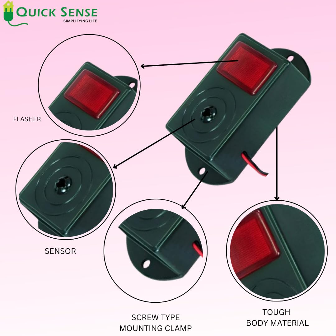 Quick Sense QS-H3 118dB 220V Hooter Alarm with Flasher