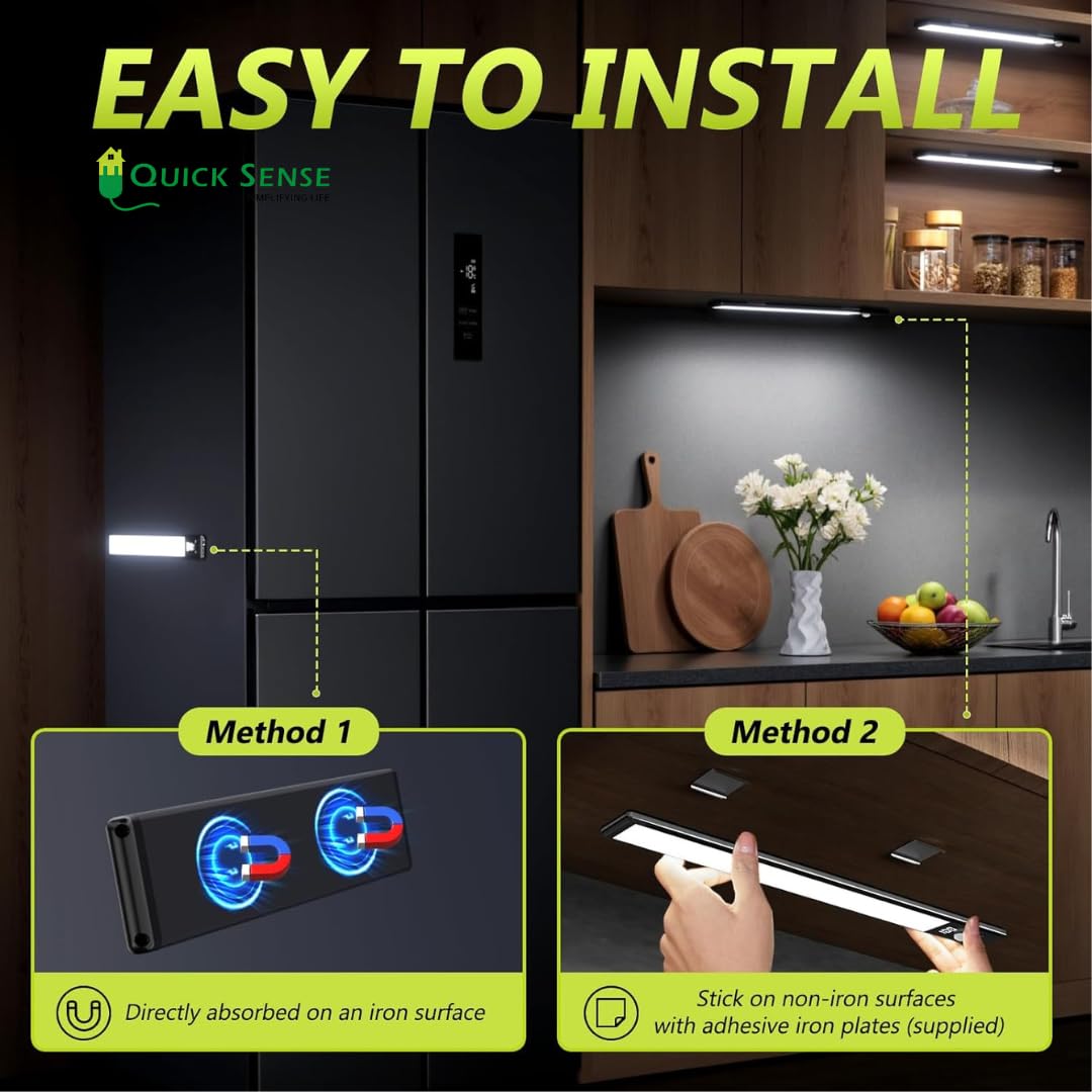 Quick Sense Rechargeable Motion Sensor LED Under-Cabinet Lights 2-Pack