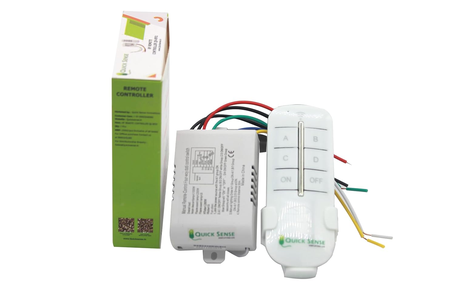 Quick Sense QS-RF01 4-Way RF Remote Fan and Light Switch