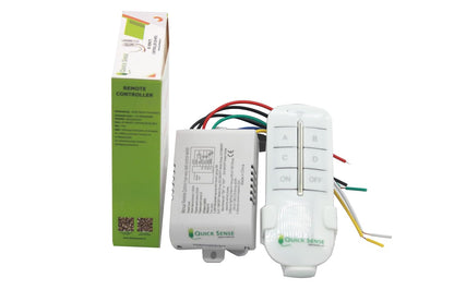 Quick Sense QS-RF01 4-Way RF Remote Fan and Light Switch