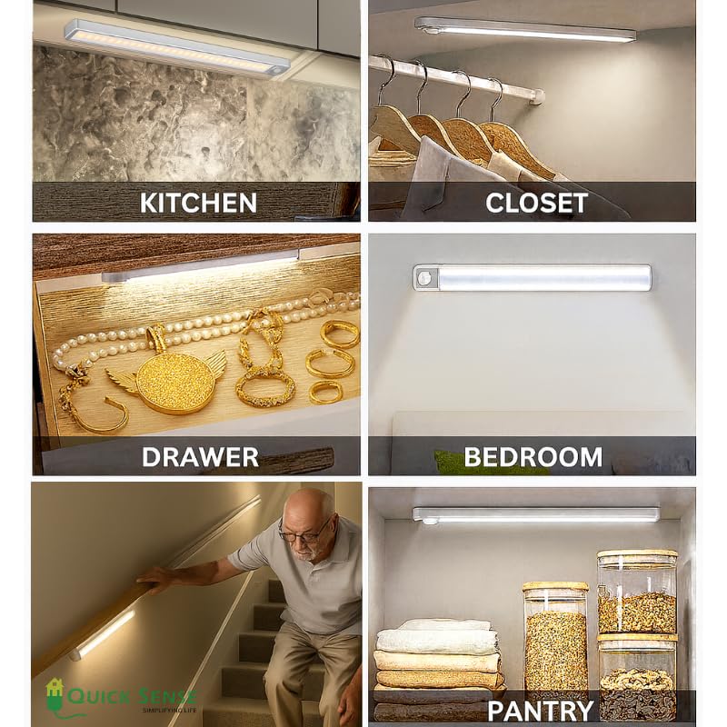 Quick Sense 160-LED Rechargeable Motion Sensor Closet Light Bar