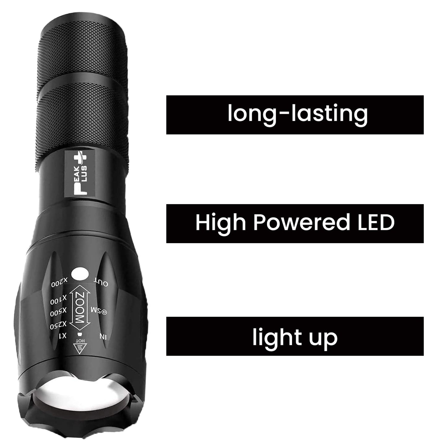 Quick Sense Rechargeable Tactical Flashlight LFX1000 18650 Long Beam