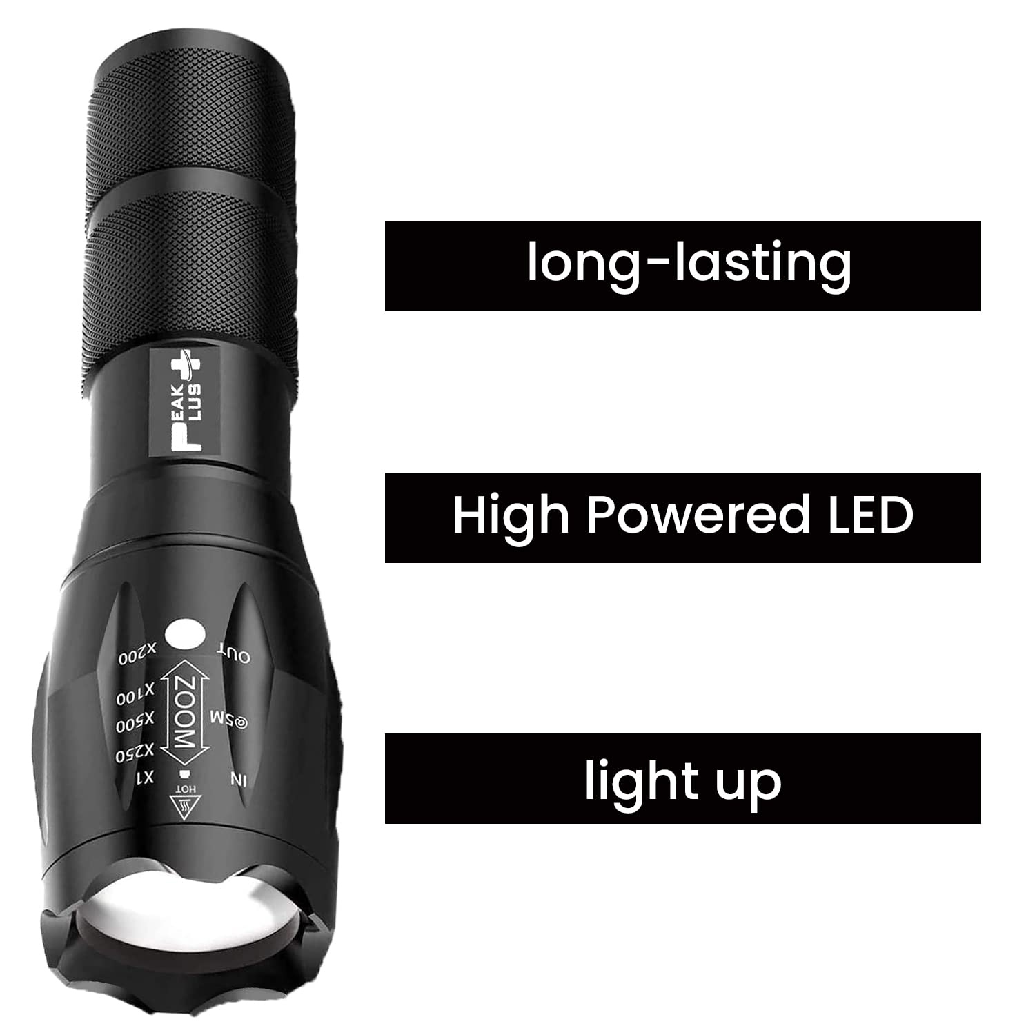 Quick Sense Rechargeable Tactical Flashlight LFX1000 18650 Long Beam