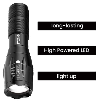 Quick Sense Rechargeable Tactical Flashlight LFX1000 18650 Long Beam