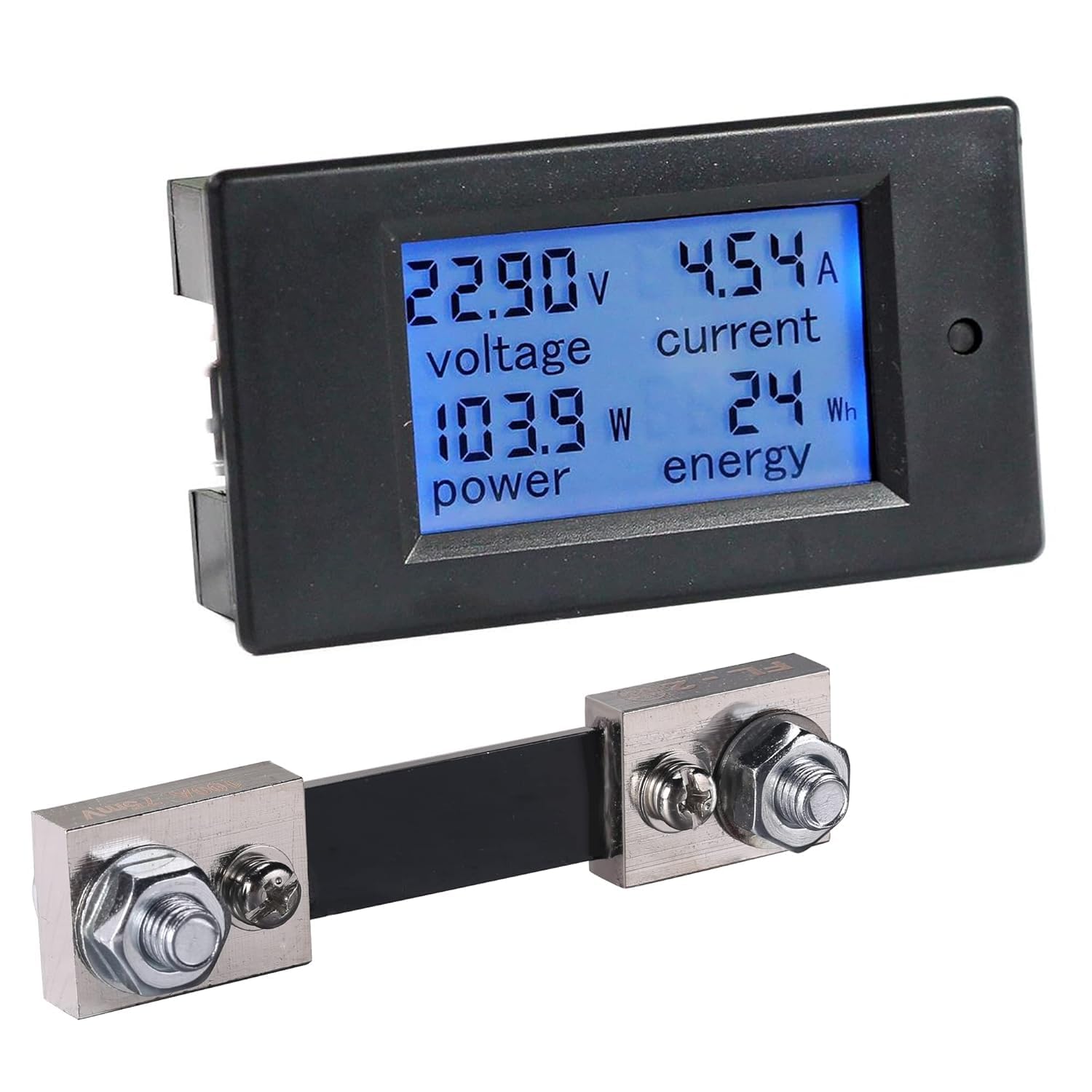 Quick Sense DC Voltmeter Ammeter Power Monitor 6.5-100V 100A Shunt