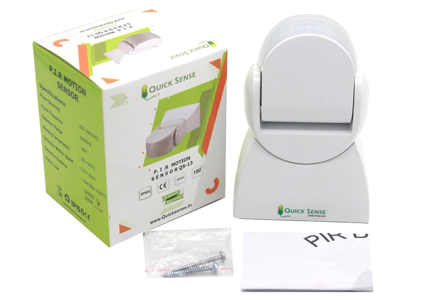 Quick Sense 12m PIR Motion Detector IP65 Wall Ceiling Sensor
