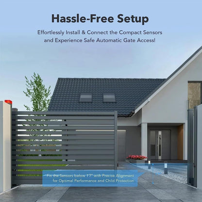 Quick Sense Photoelectric Infrared Beam Detector Single-Beam Door Sensor