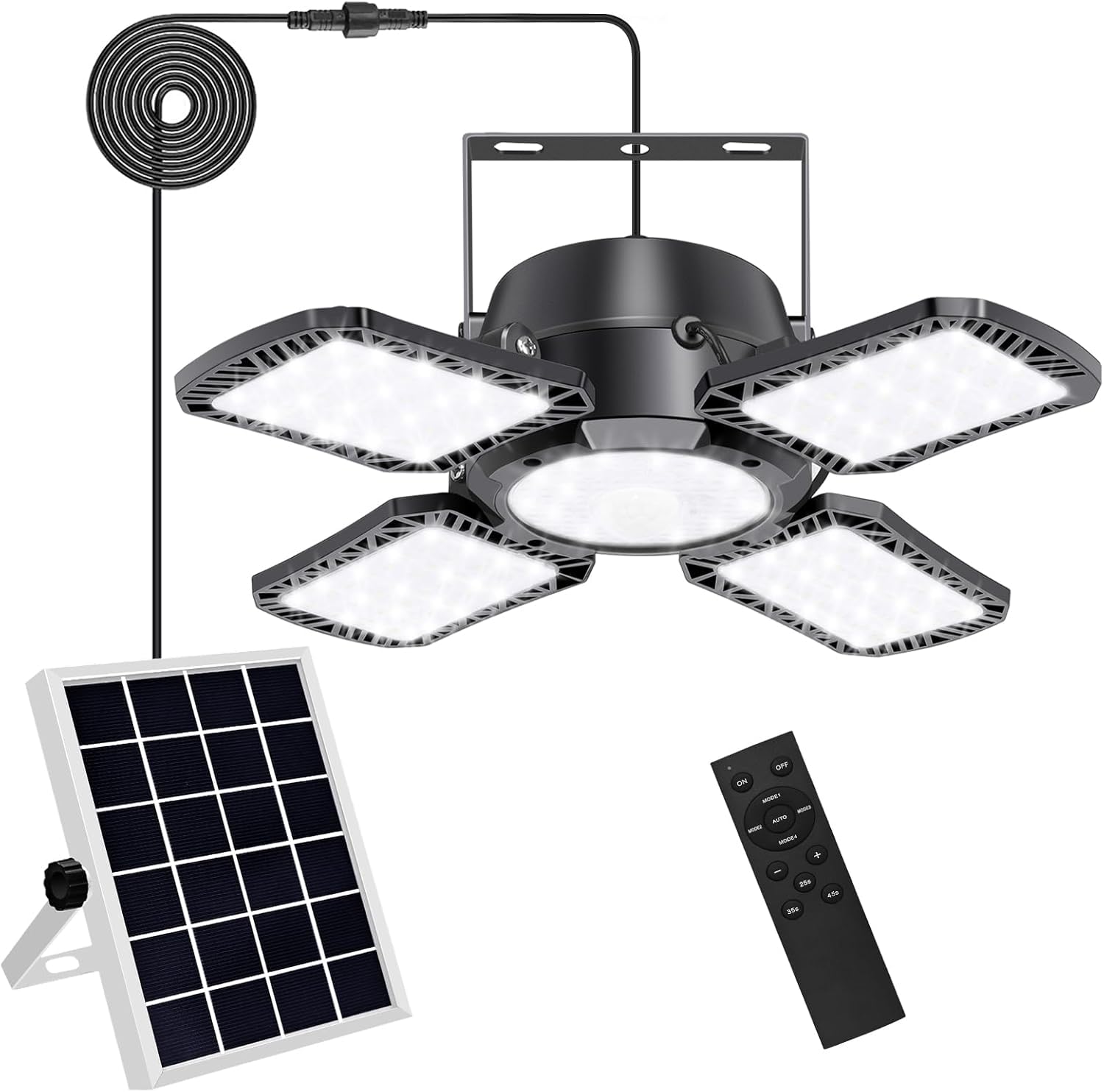 Quick Sense Solar Pendant Light 176 LED Motion Sensor Remote