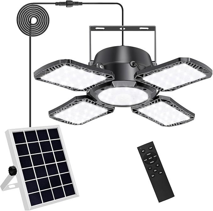 Quick Sense Solar Pendant Light 176 LED Motion Sensor Remote