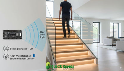 Quick Sense Bluetooth PIR Staircase LED Strip Motion Controller